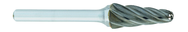 SL-3MA -- 9mm x 27mm LOC x 6mm Shank x 50mm OAL 14 Degree Included Angle Carbide Aluminum Cut Burr - Exact Industrial Supply