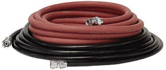 Binks - Paint Sprayer Hose with Fittings - 25 Ft. Fluid and Air Hose Asm with Fittings (2 Hose Set), Compatible with Pressure Tank and Spray Guns - Exact Industrial Supply