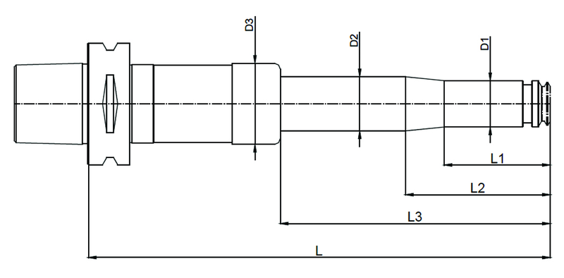 HSK-A 50 x PG 25 x 100mm H HSK-A powRgrip Collet Holder - Exact Industrial Supply