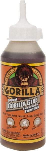 Gorilla Glue - 8 oz Bottle Brown All Purpose Glue - 20 min Working Time - Exact Industrial Supply