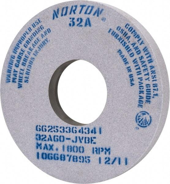 Norton - 14" Diam x 5" Hole x 1-1/2" Thick, J Hardness, 60 Grit Surface Grinding Wheel - Aluminum Oxide, Type 1, Medium Grade, 1,800 Max RPM, Vitrified Bond - Exact Industrial Supply