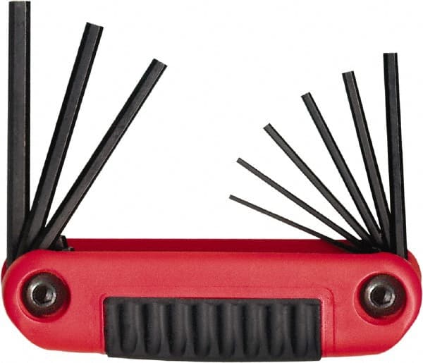 Eklind - 9 Piece Fold-Up Hex Key Set - Exact Industrial Supply