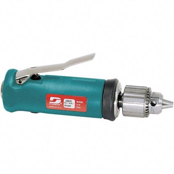 Dynabrade - 1/4" Keyed Chuck - Inline Handle, 20,000 RPM, 0.5 hp, 90 psi - Exact Industrial Supply