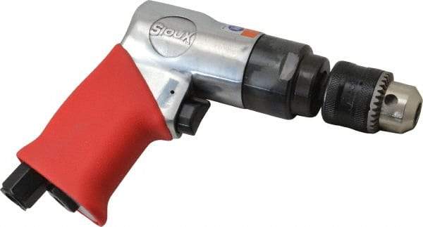 Sioux Tools - 3/8" Keyed Chuck - Pistol Grip Handle, 2,300 RPM, 0.33 hp - Exact Industrial Supply