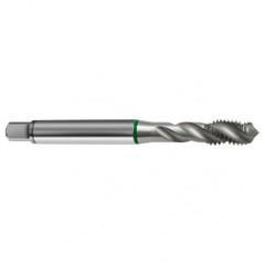 M10x1.5 6H 3-Flute Cobalt Green Ring Semi-Bottoming 40 degree Spiral Flute Tap-Bright - Exact Industrial Supply