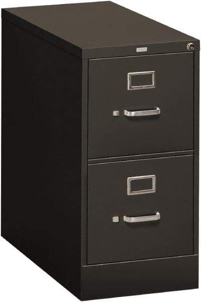 Hon - 15" Wide x 29" High x 26-1/2" Deep, 2 Drawer Vertical File - Steel, Charcoal - Exact Industrial Supply