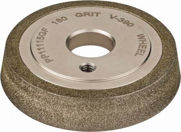Darex - 3" Diam, 3/4" Hole Size, 1-1/4" Overall Thickness, 180 Grit, Type 12 Tool & Cutter Grinding Wheel - Medium Grade, Diamond - Exact Industrial Supply