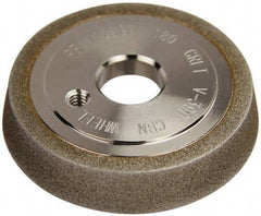 Darex - 3" Diam, 3/4" Hole Size, 1-1/4" Overall Thickness, 180 Grit, Type 12 Tool & Cutter Grinding Wheel - Medium Grade, CBN - Exact Industrial Supply