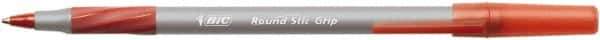 Bic - Ball Point Round Stick Grip Pen - Red - Exact Industrial Supply