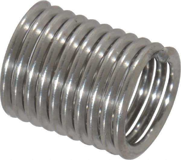 Recoil - M5x0.80 Metric Coarse, 10mm OAL, Free Running Helical Insert - 9-5/8 Free Coils, Tanged, Stainless Steel, Bright Finish, 2D Insert Length - Exact Industrial Supply