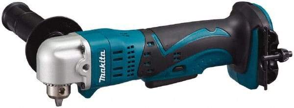 Makita - 18 Volt 3/8" Chuck Right Angle Handle Cordless Drill - 0-1800 RPM, Keyed Chuck, Reversible, Lithium-Ion Batteries Not Included - Exact Industrial Supply