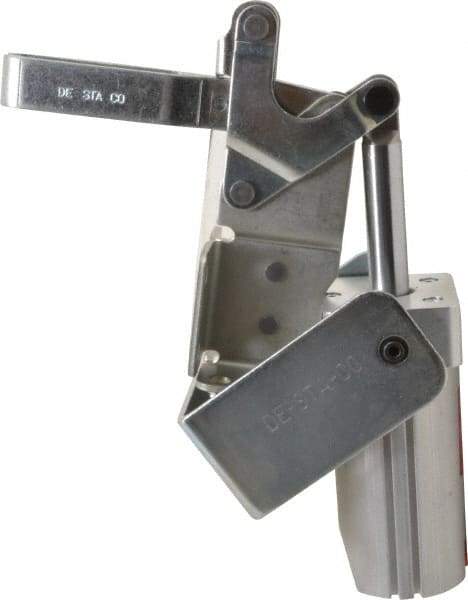 De-Sta-Co - 600 Lb Inner Hold Capacity, Vert Mount, Air Power Hold-Down Toggle Clamp - 1/8 NPT Port, 145 Max psi, 88° Bar Opening, 98.81mm Height Under Bar - Exact Industrial Supply