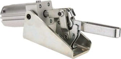 De-Sta-Co - 2,670 Lb Inner Hold Capacity, Horiz Mount, Air Power Hold-Down Toggle Clamp - 1/4 NPT Port, 145 Max psi, 94° Bar Opening, 57.15mm Height Under Bar - Exact Industrial Supply