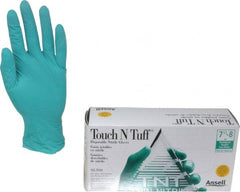 Ansell - Size M, 5 mil, Industrial Grade, Powdered Nitrile Disposable Gloves - Exact Industrial Supply