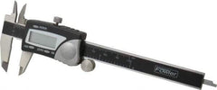 Fowler - 0 to 100mm Range, 0.01mm Resolution, Electronic Caliper - Stainless Steel with 1.56" Stainless Steel Jaws, 0.02mm Accuracy - Exact Industrial Supply