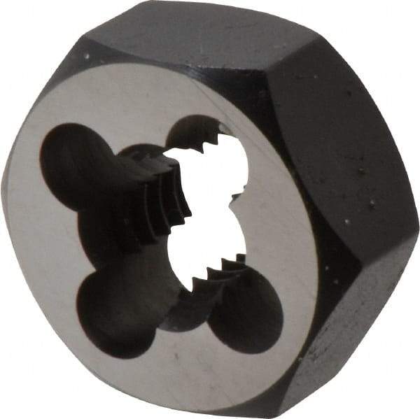 Cle-Line - 1/2-13 UNC Thread, 1-1/16" Hex, Hex Rethreading Die - Carbon Steel, 1/2" Thick, Series 0650 - Exact Industrial Supply