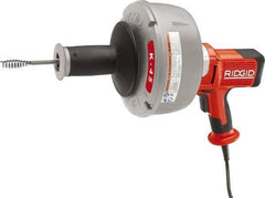 Ridgid - Electric Battery Drain Cleaning Machine - For 3/4" to 2-1/2" Pipe, 25' Cable - Exact Industrial Supply