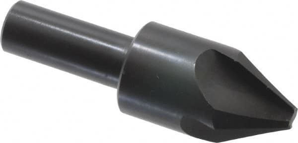 Hertel - 7/8" Head Diam, 1/2" Shank Diam, 4 Flute 60° High Speed Steel Countersink - Exact Industrial Supply