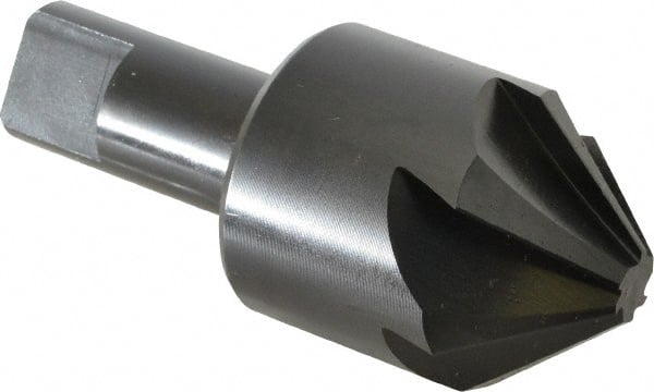 Hertel - 1-1/2" Head Diam, 3/4" Shank Diam, 6 Flute 82° High Speed Steel Countersink - Exact Industrial Supply