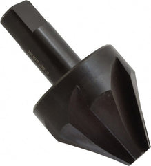 Hertel - 2" Head Diam, 1" Shank Diam, 6 Flute 60° High Speed Steel Countersink - Exact Industrial Supply