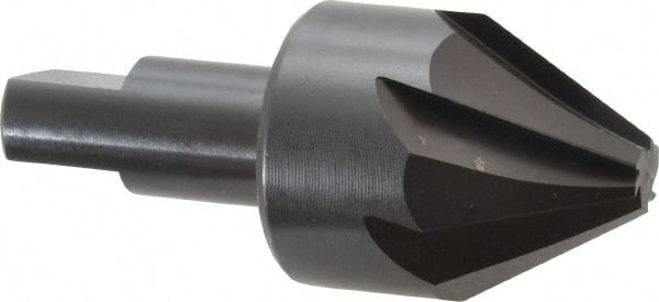 Hertel - 1-1/2" Head Diam, 3/4" Shank Diam, 6 Flute 60° High Speed Steel Countersink - Exact Industrial Supply