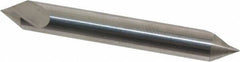 Hertel - 1/4" Head Diam, 1/4" Shank Diam, 1 Flute 60° Solid Carbide Countersink - 2" OAL, Straight Shank - Exact Industrial Supply