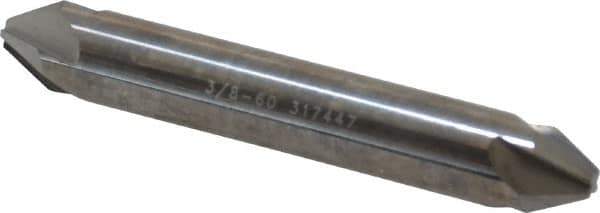 Hertel - 3/8" Head Diam, 3/8" Shank Diam, 4 Flute 60° Solid Carbide Countersink - 2-1/2" OAL, Straight Shank - Exact Industrial Supply