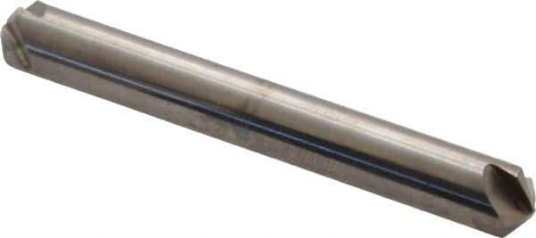Hertel - 1/4" Head Diam, 1/4" Shank Diam, 4 Flute 110° Solid Carbide Countersink - 2" OAL, Straight Shank - Exact Industrial Supply