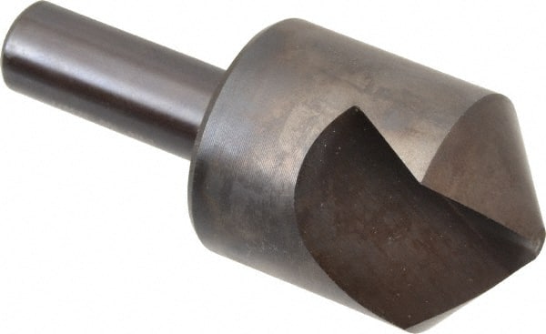 Hertel - 1-1/4" Head Diam, 1/2" Shank Diam, 1 Flute 100° High Speed Steel Countersink - Exact Industrial Supply