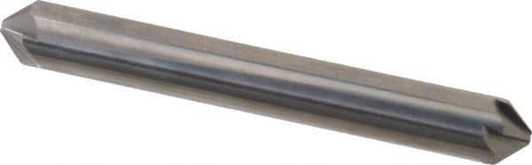 Hertel - 5/16" Head Diam, 5/16" Shank Diam, 6 Flute 90° Solid Carbide Countersink - 2-1/2" OAL, Straight Shank - Exact Industrial Supply