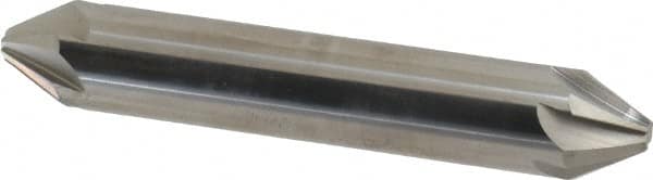 Hertel - 1/2" Head Diam, 1/2" Shank Diam, 6 Flute 60° Solid Carbide Countersink - Exact Industrial Supply
