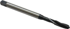 Emuge - #6-32 UNC, 3 Flute, 15° Helix, Modified Bottoming Chamfer, Nitride/Oxide Finish, Cobalt Spiral Flute STI Tap - Right Hand Flute, 2.756" OAL, 0.194" Shank Diam, 0.512" Thread Length, 3BX Class of Fit, Series Rekord D-Ti - Exact Industrial Supply