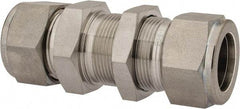 Ham-Let - 3/4" OD, Grade 316Stainless Steel Bulkhead Union - Comp x Comp Ends - Exact Industrial Supply
