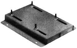 Made in USA - 1/2" Bolt Steel Rigid Fixed Base Motor Base - Adjusting Double Screw, 254 NEMA Frame - Exact Industrial Supply