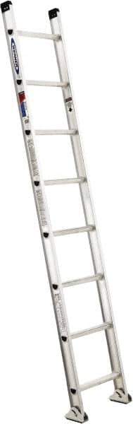 Werner - 8' High, Type IA Rating, Aluminum Extension Ladder - 300 Lb Capacity - Exact Industrial Supply