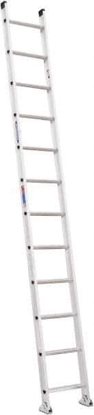 Werner - 12' High, Type IA Rating, Aluminum Extension Ladder - 300 Lb Capacity - Exact Industrial Supply