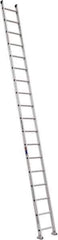 Werner - 18' High, Type IA Rating, Aluminum Extension Ladder - 300 Lb Capacity - Exact Industrial Supply