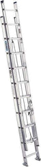 Werner - 20' High, Type IA Rating, Aluminum Extension Ladder - 300 Lb Capacity, 17' Working Length - Exact Industrial Supply