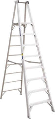 Werner - 10' High, Type IA Rating, Aluminum Platform Ladder - 300 Lb Capacity, 31-3/4" Base Width - Exact Industrial Supply