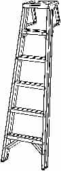 7-Step Ladder: Aluminum, Type IA, 8' OAH 300 Lbs. Load Capacity