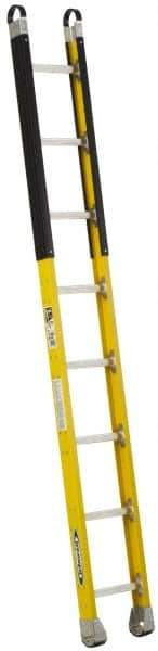 Werner - 14' High, Type IA Rating, Fiberglass Extension Ladder - 300 Lb Capacity - Exact Industrial Supply