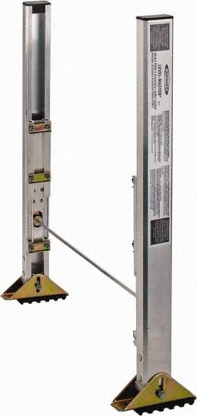 Werner - Ladder Leveler with Steel Swivel Shoe - For Use with D1200-2, D1300-2, D1500-2, 500-2 & D500-2 & Werner D6100-2, D6200-2, 7100-2, D7100-2, 7500-2, D7500-2 Ladder Series - Exact Industrial Supply