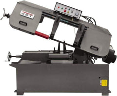 Jet - 13 x 21" Max Capacity, Semi-Automatic Variable Speed Pulley Horizontal Bandsaw - 80 to 260 SFPM Blade Speed, 230/460 Volts, 45°, 3 hp, 3 Phase - Exact Industrial Supply