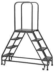 PW Platforms - 4 Step Platform - 800 Lb Capacity, 40" Platform Height, 20" Base Width x 55" Base Depth - Exact Industrial Supply