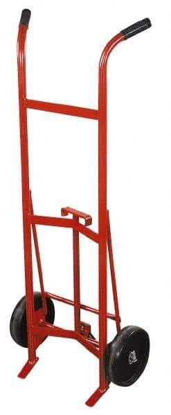 Made in USA - 30 & 55 Gal Drum Hand Truck - 25-1/2" Wide x 59" High, 2 Wheels - Exact Industrial Supply