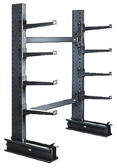 Made in USA - 6' High Double Sided Cantilever Rack - With Lip, 16,200 Lb Capacity, 54" Base Length, 12" Arm Length - Exact Industrial Supply