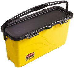 Rubbermaid - Plastic Bucket - 23.88" Long x 13.63" High x 9-1/2" Wide, Yellow - Exact Industrial Supply