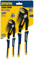 Irwin - 2 Piece GrooveLock Plier Set - Comes in Clamshell - Exact Industrial Supply