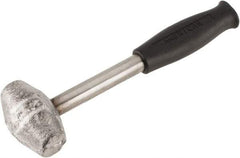 American Hammer - 3 Lb Head 1-1/4" Face Lead Alloy Hammer - 10" OAL, Steel Handle with Grip - Exact Industrial Supply