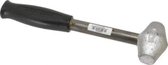 American Hammer - 2 Lb Head 1" Face Lead Alloy Hammer - 10" OAL, Steel Handle with Grip - Exact Industrial Supply
